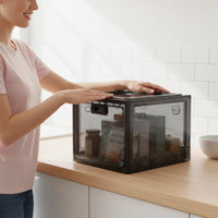 Combination Lock Box Safe Lockable Storage Box Clear Lockable Storage Bin Large Capacity Refrigerator Food Safe for Office