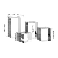 Display Block Clear Acrylic Block Transparent Display Cube for Jewelers, Photographers, Product Photography, Countertop