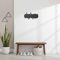 Piano Key Coat Rack Modern Design Wooden Flip down Hook Rack Multi-Functional