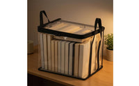 Foldable Book Storage Box Portable Book Storage Box Reinforced Handles