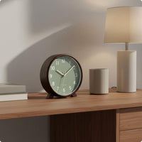 Wooden Mantel Timepiece Easy to Place Home Decor Battery Powered for Bookshelf