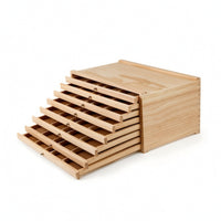Wood Art Storage Box Compartmented Art Supply Drawer Box Sturdy for Craft Room
