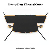 Windshield Cover with Side Mirror Covers | Drawstring Storage Pouch, Windshield Cover with Mirror Covers, for Winter