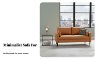 Linear 3-Seater Sofa Modern Design Living Room Furniture Soft Upholstery Easy to Clean for Families, Small Areas, Deactivatedice