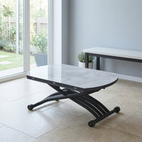 Liftelevating Coffee Table Table Coffee Table on Wheels Table with Wheels Space-Saving Furniture for Apartment Dwellers, Living Room, Small Areas