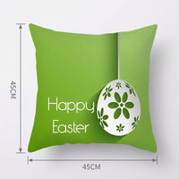 Easter Print Cushion Cover Soft Touch Pillowcase Sofa Throw Pillow Cover for Home, Living Room, Bedroom, Office