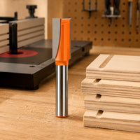 Bottom Cleaning Router Bit Orange Coated Slot Cutting Router Bit Tool Accessory Clean Cuts