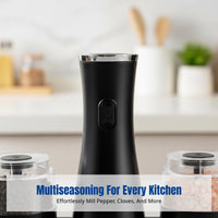 Electric Pepper Grinder, Rechargeable Seasoning Jar, Adjustable Ceramic Mill, Premium Kitchen, Multipurpose For Sea Salt, Sichuan Pepper, Cumin