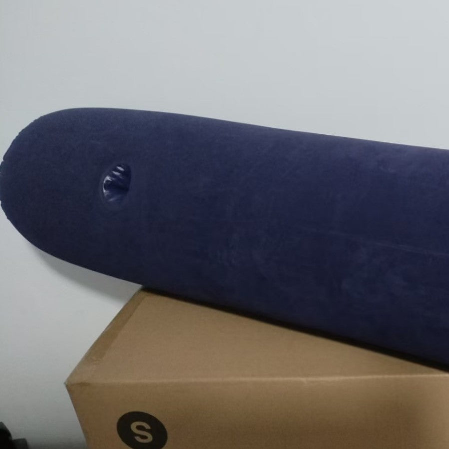 Portable Inflatable Cylindrical Flocked Pillow