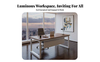 Minimalist Design management Corner Desk with Storage Large Work Surface L-Shaped management Desk with Chair Spacious Layout Office Furniture sturdyDuty Construction for Managers, managements, Professionals, Corporate Environment, Study Room