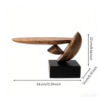 Resin Sculpture with Base Abstract Statue Modern for Entryway, Hotel Lobby