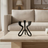 Three-Cup Candle Stand Single Piece Sculptural Candle Holder Modern