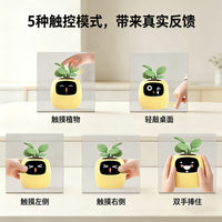 新品二代lvy情绪智能植物萌宠机器人智能花盆栽桌搭潮玩摆件批发