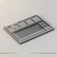 Tool Box with Transparent Lid Metal Repair Component Organizer Removable