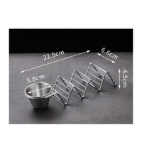 Taco Serving Tray with Cups Restaurant Grade Kitchen Gadget Rust-Resistant