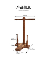 Wooden Sports Ring Holder Baseball Bracelet Storage Rack Desktop Championship Jewelry Display Stand