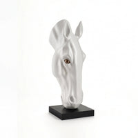 Horse Head Sculpture Realistic Horse Head Statue Substantial Bust for Art Collectors, Lobby Area, Entryway, Reception Area