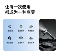 跨境爆款充电304不锈钢滚轮烧烤刷带LED灯无刷毛清洁烧烤重油污刷