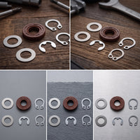 6 Pieces Shaft Seal Kit with Washers Compatible Snap Fastener Hardware for Appliance Servicing