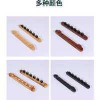 Solid Wood Wall-Mounted Billiard Cue Rack with Roman Style