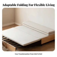 Armless Pull-extendable Daybed sturdy Wood Frame Pull-extendable Loveseat Bed two-in-oneUse Sleeper Sofa for Apartment Dwellers, Overnight Guests, Guest Room, Home Office