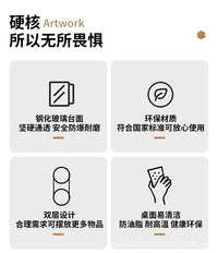 麻将机茶几双层棋牌室专用烟缸茶水架麻将桌边几茶水桌轻奢圆茶几