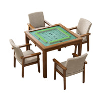 实木麻将桌手搓牌桌简易象棋扑克棋牌桌适老人休闲棋牌室四方桌子