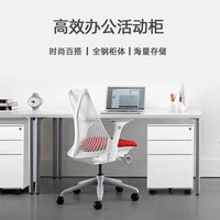 活动柜钢制桌下办公柜床头移动小矮柜铁皮柜档案柜资料文件收纳柜
