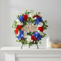 USA 250 Wreath Sturdy Construction Independence Day Wreath Easy to Clean