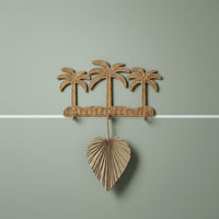Woven Palm Hook Storage Space Saving Home Decor for Entryway, Bedroom