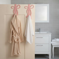2 Pieces over-Door Hook with Bow Flirtatious for Bedroom, Bathroom