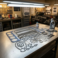 Engine Overhaul Gasket Set Complete SBC Gasket Kit Replacement Rear Main Seal for Mechanics, Car Restorers