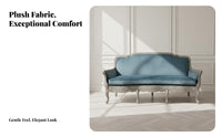 Distressed Finish Carved Frame 3-Seater Sofa Vintage and design Upholstered Couch and Armchair Set Luxurious design living Room Seating Wooden Legs for Luxury Buyers, Interior Designers, Hotel Lobby, Reception Hall, Lounge, Apartment