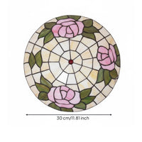 flower Stained Glass Lamp Never flower Ceiling Lamp Easy to Clean Home Lighting for Bedroom, Balcony
