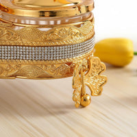 Condiment Jar Holder Ornate Lidded Jar Set Decorative Cutout for Serving