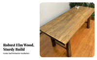 Natural Grain solid-core Wood Slab Table Retro aesthetic craftsman Wood Table Multifunctional Home Furniture Thick surface for Interior Designers, Business Owners, herbal beverage Room, Guesthouse, Office, Restaurant