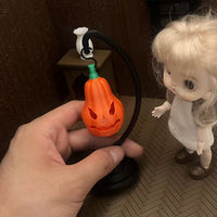 Miniature Glowing Halloween Pumpkin Light for Dollhouse DIY