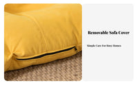 machine-washable Cover Triangle Lounger Chair Easy to Clean Bean Bag snug Floor Sofa No Assembly Required for Apartment Dwellers, Adults, Students, Balcony, Living Room, Bedroom, book corner corner