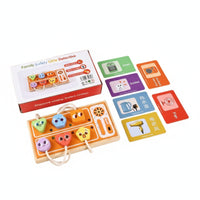 Wooden Busy Board Young Child Busy Board Tactile for Travel, Young Children