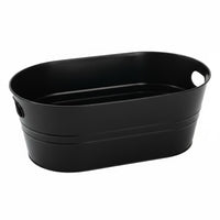 Oval Metal Ice Bucket Keeps Drinks Cold Metal Ice Bucket Rust Resistant Oval Beverage Chiller for Bartenders, Event Planners, Parties, Outdoor