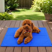 Self-Cooling Dog Mat for Hot Weather, Gel Pet Cooling Mat, Foldable & Portable Blue Dog Cool Mat, Washable
