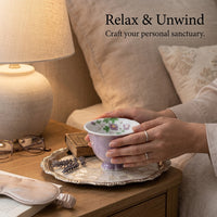 Hand-painted Ceramic Candle Holder, Calligraphy