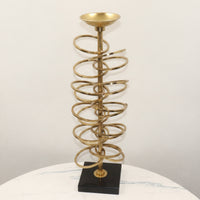 Metal Candlestick Holder Modern Spiral Candlestick Holder Decorative Candle Stand, for Study
