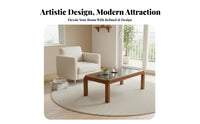 Vintage & look Low Table with Tiled Top Space-Saving low-height Coffee Table sturdy Construction Living Room Furnishing Easy Assembly for Apartment Dwellers, property owners, Interior Designers, Small areas, Lounge Area, Home Office, Bedroom