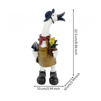 Resin Duck Statue Hand Painted Duck Statue Lifelike for Balcony, Patio