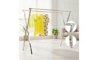 Foldable Clothes Drying Rack Telescopic Laundry Drying Rack Adjustable Clothes Airer Rust-Resistant for Balcony