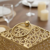 Hollow Metal Candle Holder Atmospheric Lighting Vintage Table Centerpiece