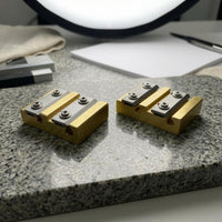 Metal Violin Peg Reamer Gold-Colored Violin Peg Repair Tool Clamping Plates Screw-Secured for Luthiers