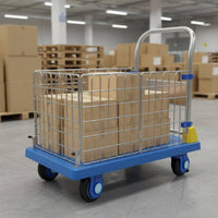 Fenced Platform Trolley Portable Folding Platform Trolley Space Saving
