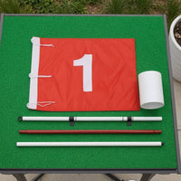 3-Section Golf Flag and Cup Set Detachable Golf Flagpole Set High-Visibility Bright for Golfers, Backyard